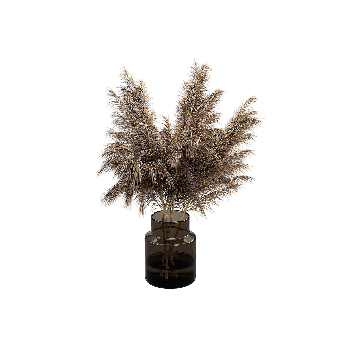 Glass Vase Palm Tree 3D Model – Tropical Decor Asset