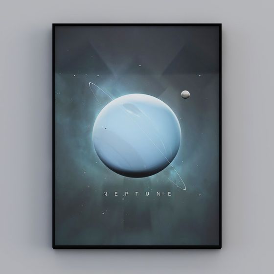 Mystical Neptune 3D model for Creative Projects