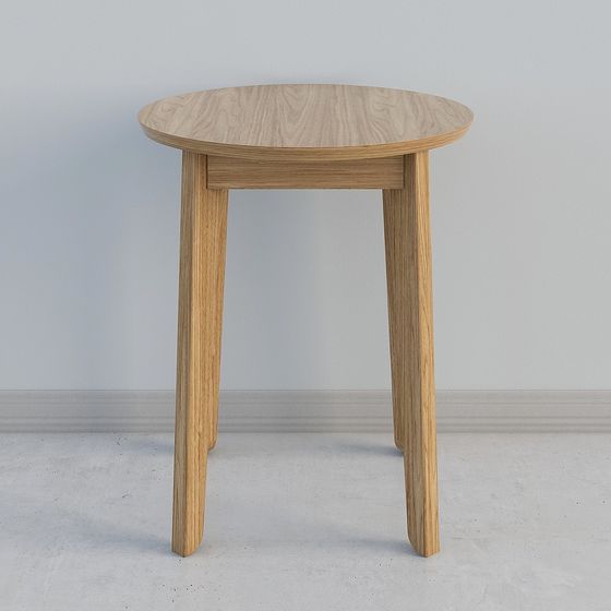 Low Poly Round Table 3D model