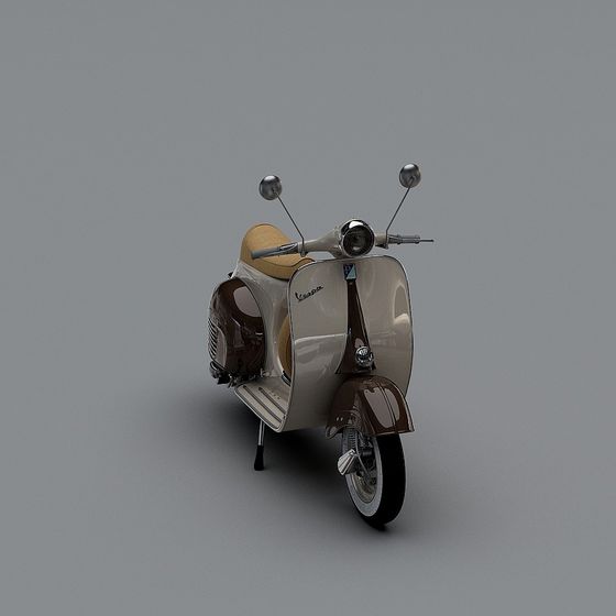 Classic Vespa Scooter 3D Model