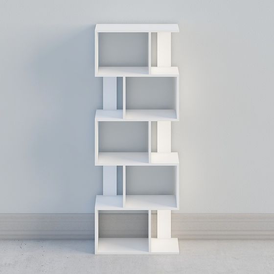 Geometric Minimalist Bookshelf 3D model
