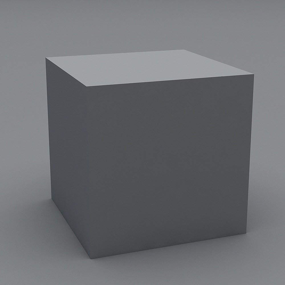 Minimalist Gray Cube 3D model