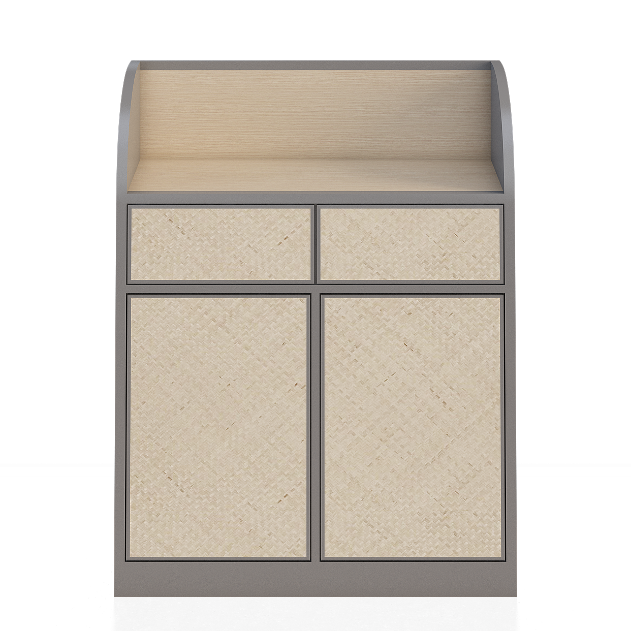 Urban Storage Cabinet 3D Model – Low-Poly Wood & Metal