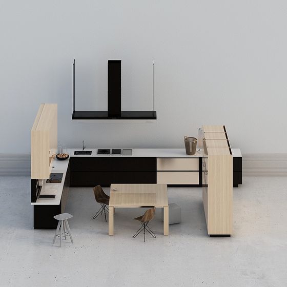 Contemporary Kitchen 3D model for Modern Living