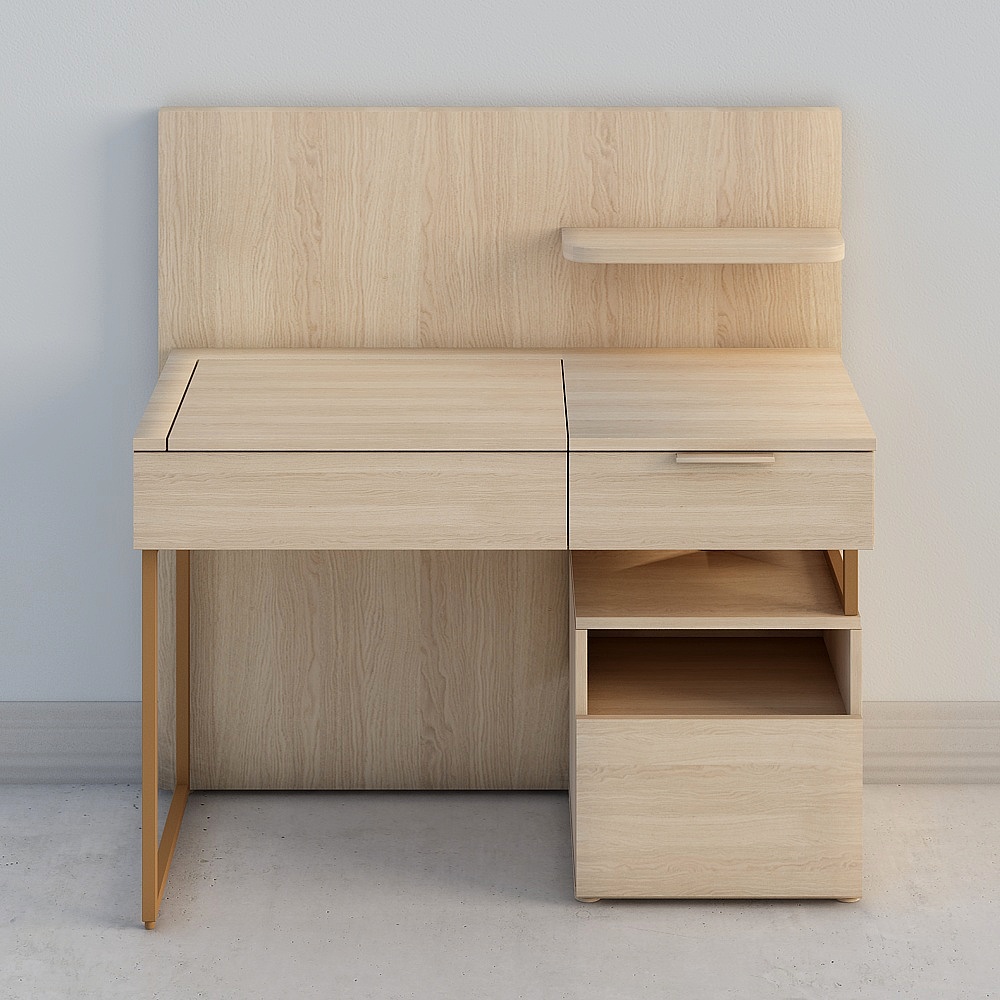 Bedroom _M107_ bedside table, light oak, 1100, backboard (desk type) , right