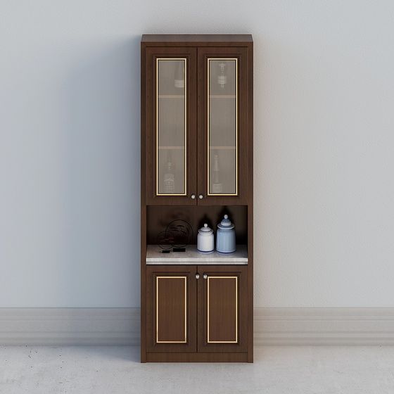 Elegant Storage Cabinet 3D model for Modern Interiors
