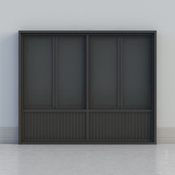 Urban Glass Panel Low-Poly High-Detail 3D model