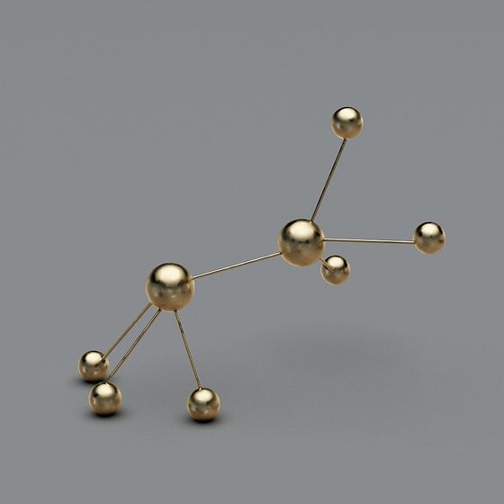 Molecular Structure 3D Model for Creative Projects