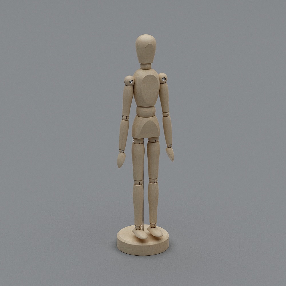 Articulated Mannequin 3D Model - Minimalist Design