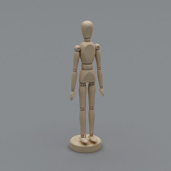 Articulated Mannequin 3D Model - Minimalist Design