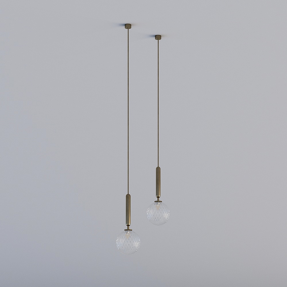 Elegant Minimalist Chandelier 3D model
