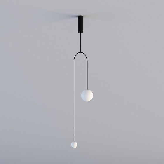Contemporary 3D Pendant Light Model for Creative Spaces