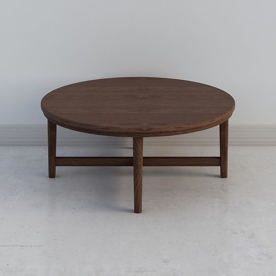 Elegant Low-Poly Round Table 3D model