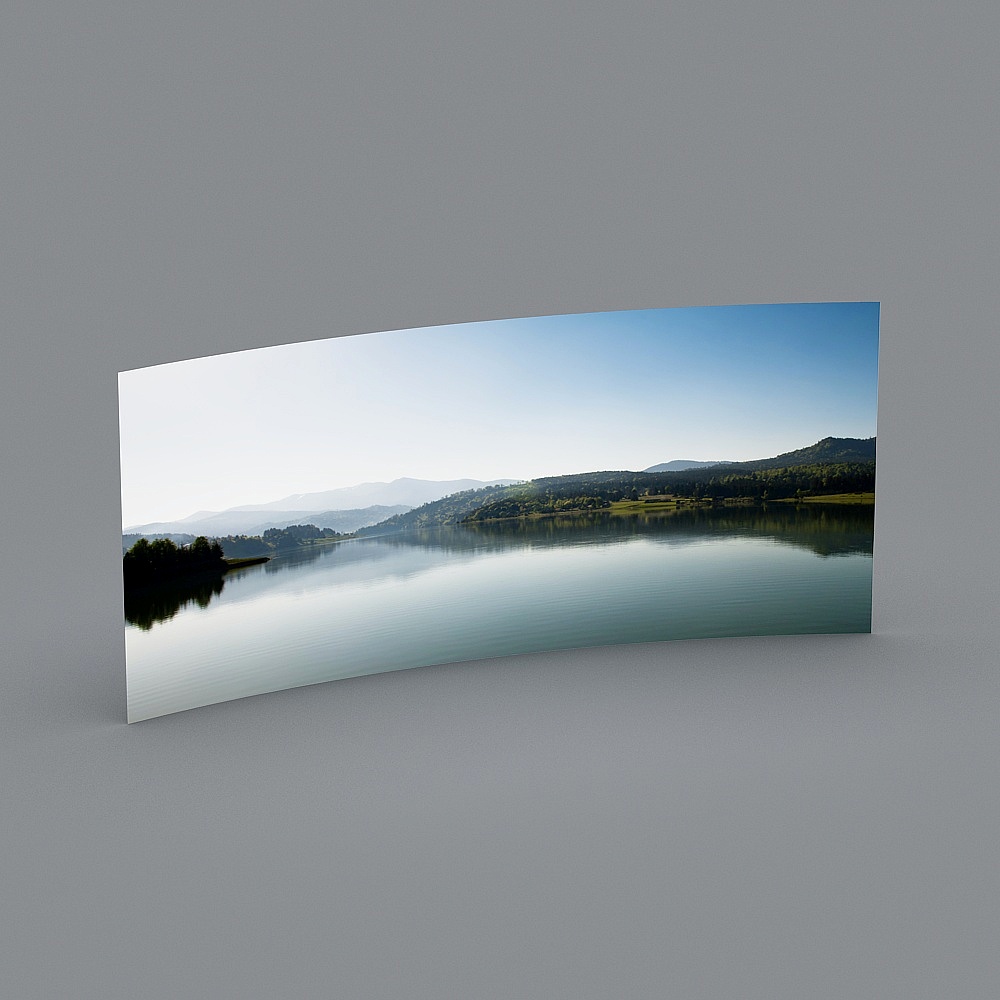 Tranquil Lake and Mountain 3D model