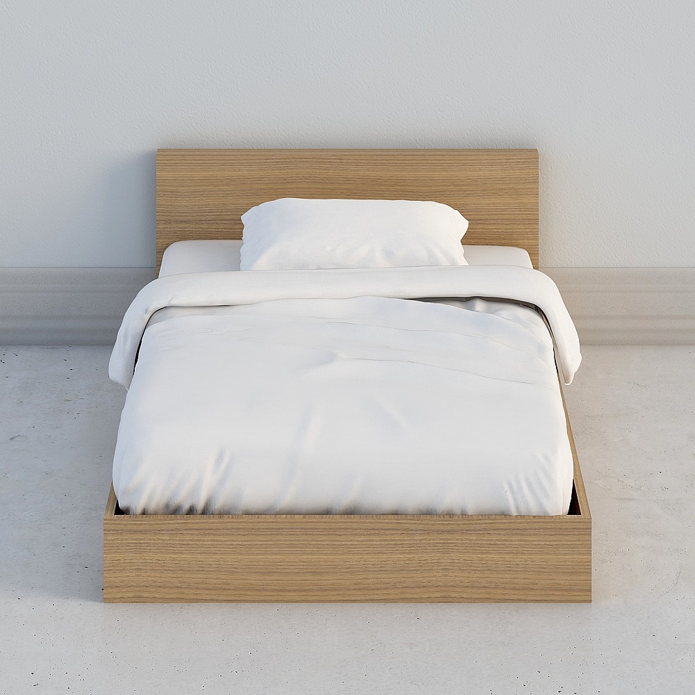Kenna+Single+XL+Bed (Walnut).skp