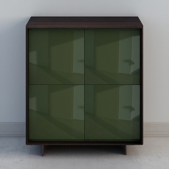 Stylish Glass Cabinet 3D model