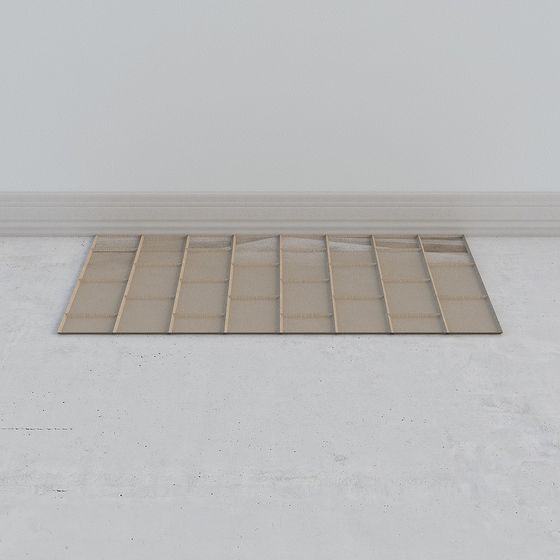 Contemporary Concrete Partition 3D model for Creative Spaces