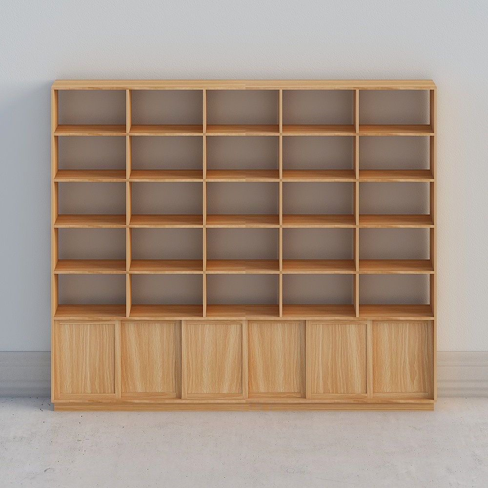 ナラ 3m2 5連本棚