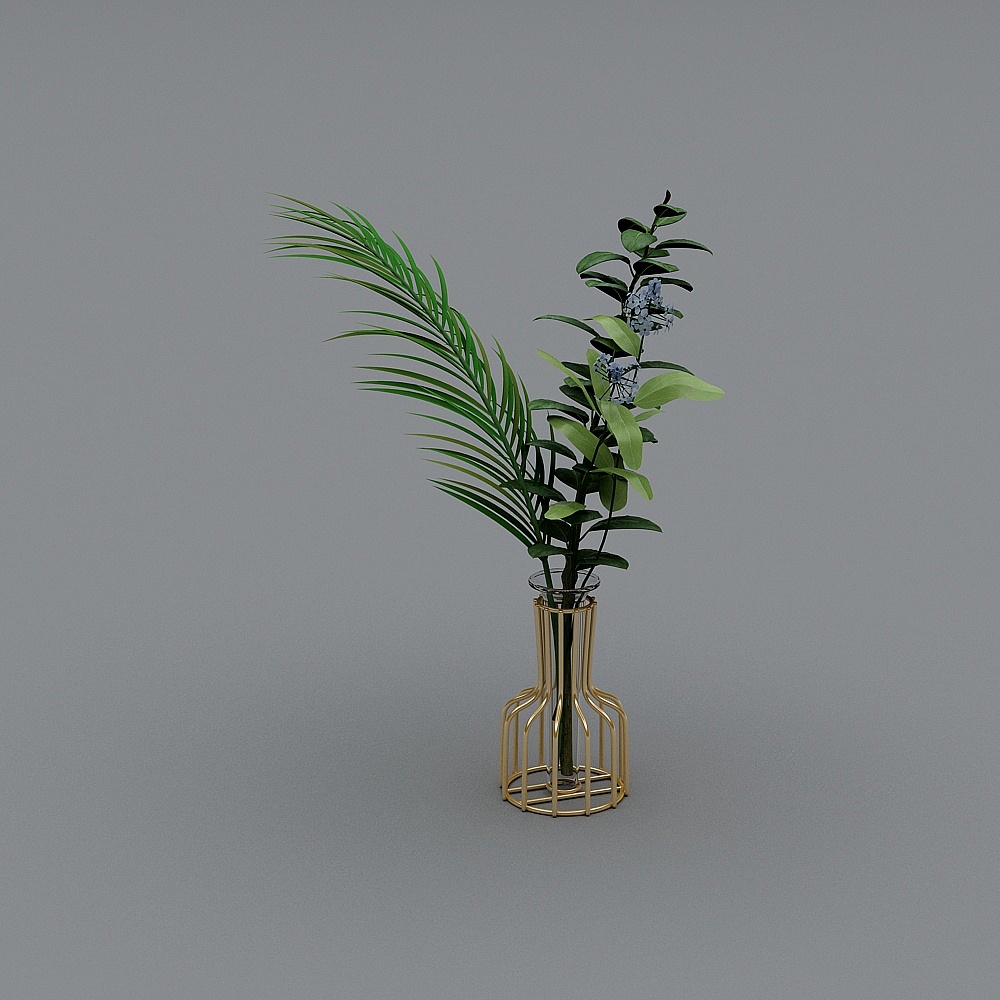 Chậu hoa thủy canh + hoa cẩm tú cầu