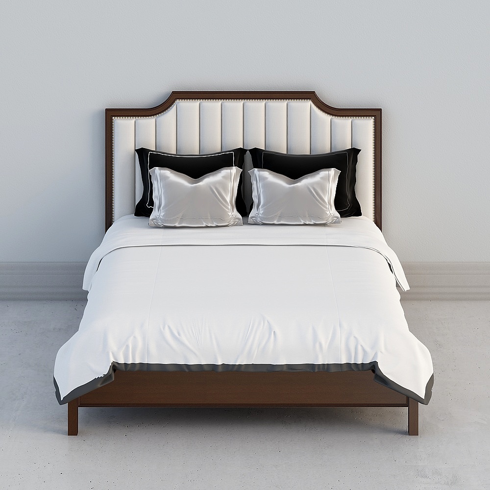 Yajug home American country light luxury series 1.8 meters fabric bed MK0103K002 1910 x 2110 x 1450mm