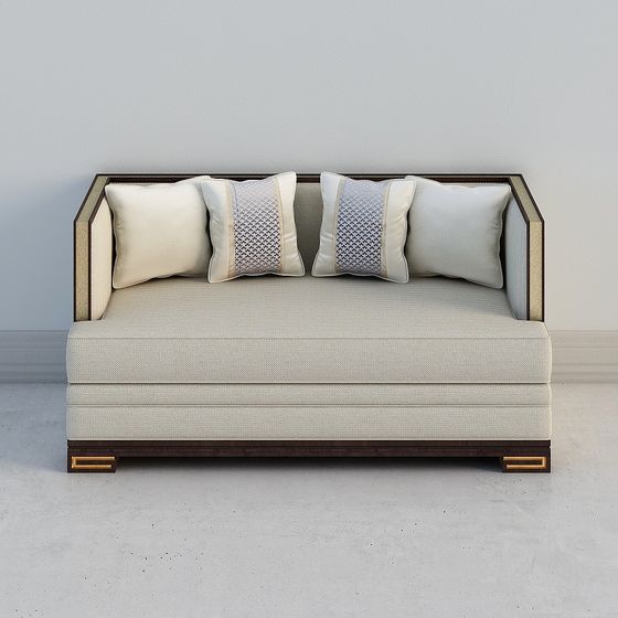 Elegant Low Polygon Sofa 3D model for Modern Homes