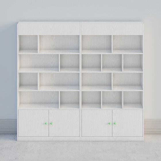 Elegant 3D Bookshelf Model for Creative Spaces