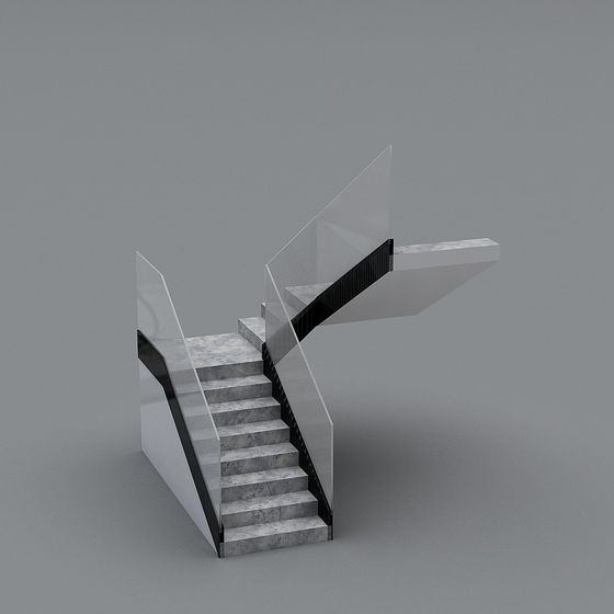 Modern Artistic Spiral Staircase 3D model