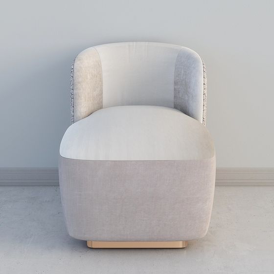 Elegant Low-Poly Sofa Chair 3D model