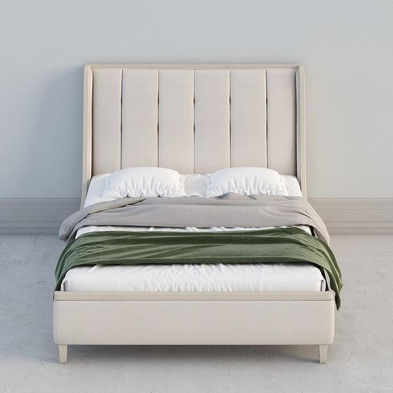 Modern Low-Poly Bed Frame 3D model