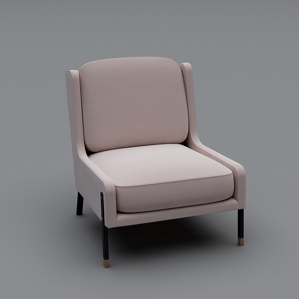 Modern fabric leisure sofa 3d model