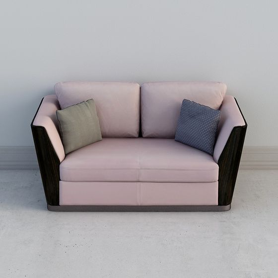 Elegant Pink Sofa 3D model for Modern Interiors
