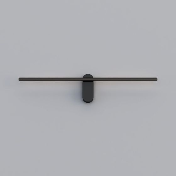Modern Wall Lamp 3D Model in Black