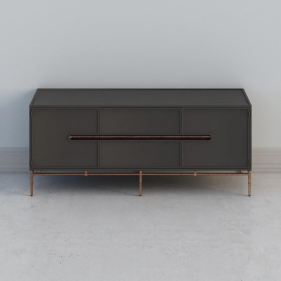 Chic Low-Poly TV Cabinet 3D Model for Modern Interiors