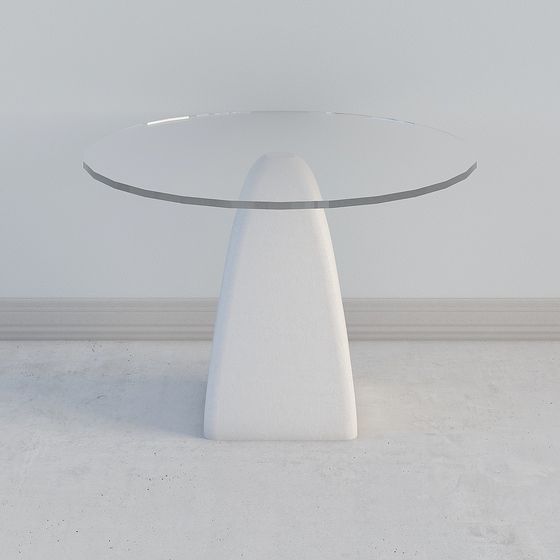 TAVOLO DA PRANZO TONDO IN PIETRA AVORIO 47