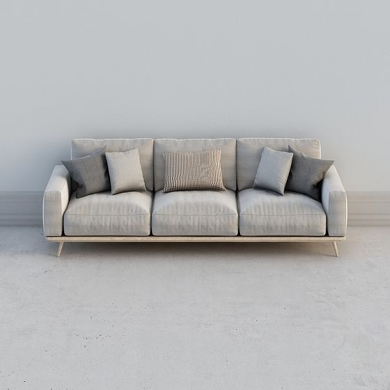 Modern Minimalist 3D Sofa Model