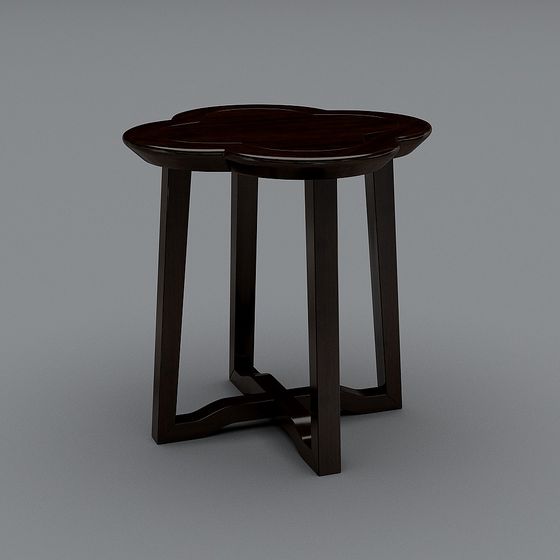 Stylish Floral Side Table 3D model for Modern Spaces