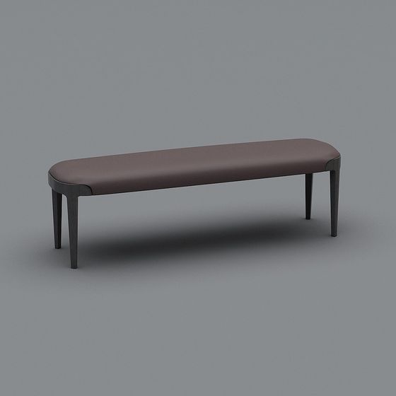 Elegant Long Bench 3D model for Modern Aesthetics
