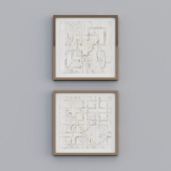 Abstract Geometric Frame 3D model