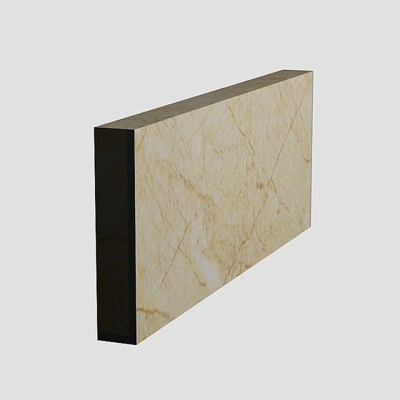 Earth Color Tile Skirting Line 3D Model