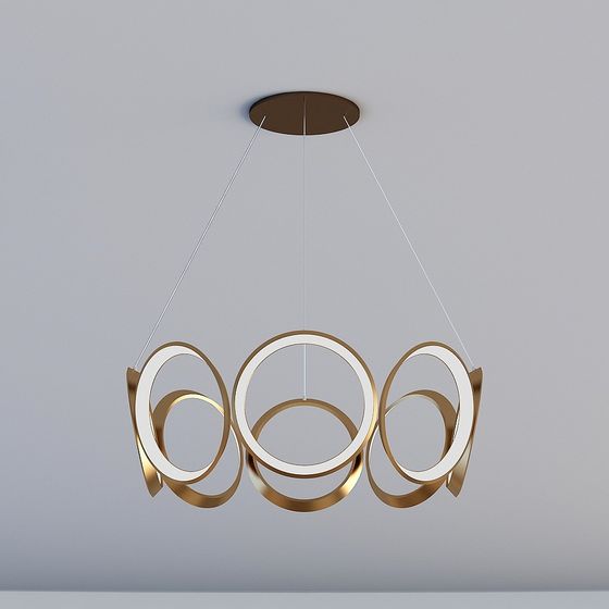 Elegant Chandelier 3D model for Contemporary Interiors