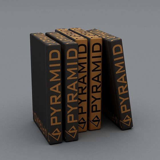 Elegant Pyramid Bookshelf 3D model