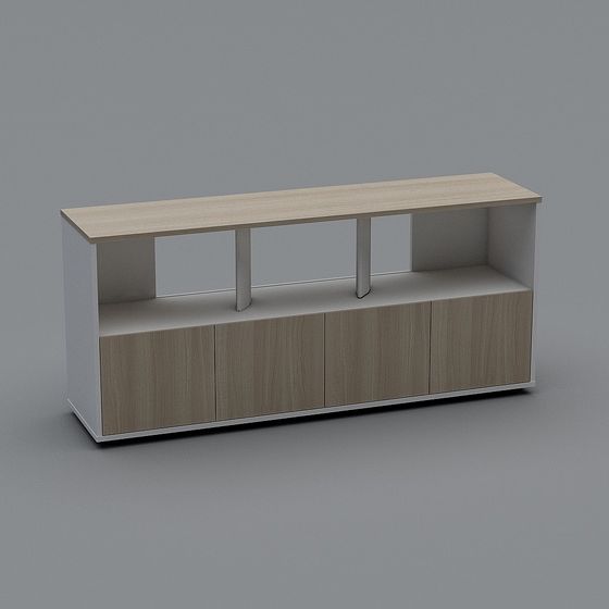 Modern Low-Poly TV Cabinet 3D model