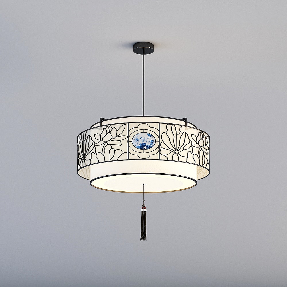 Todas las luces 3D son YML - Nuevo Chino Comedor de Invitados Dormitorio Estudio Lámpara de Hierro - 840-600