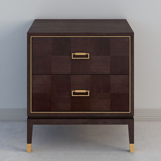 Mid-Century Inspired Nightstand 3D model