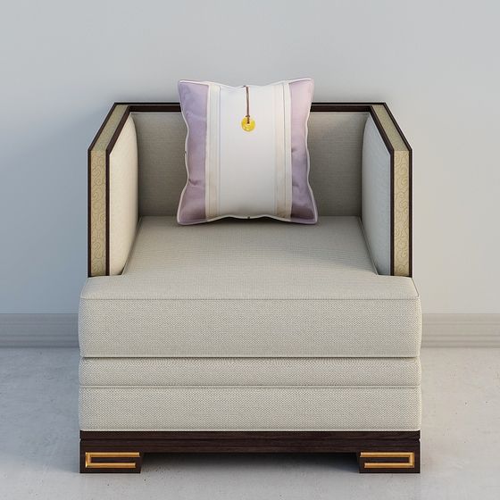 Elegant 3D Sofa Chair Model for Modern Interiors