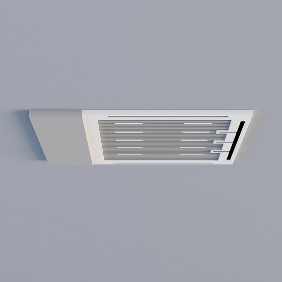 Minimalist Ceiling Vent 3D model for Contemporary Interiors
