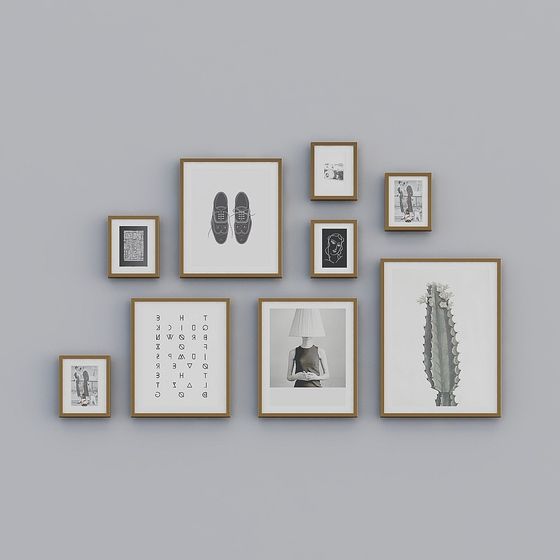 Modern Aesthetic Low-Poly Wall Art 3D model