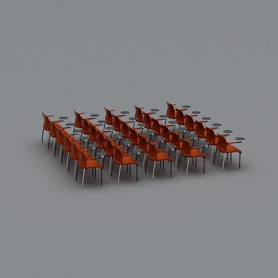 Conference Room Chair Set 3D model