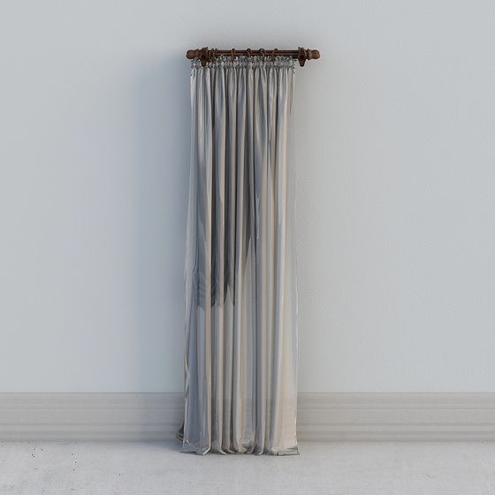 Elegant 3D Curtain Model for Modern Interiors