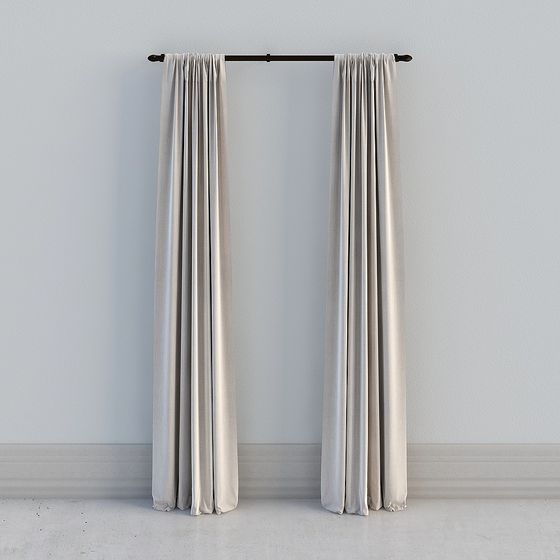 Modern Minimalist Curtain 3D model